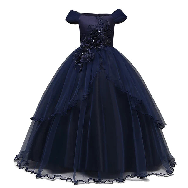 Girls Princess Long Gown Bangladesh original imported elegant long party gown for kids