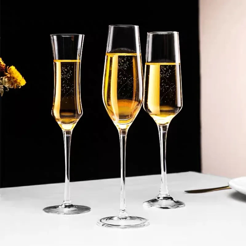 Crystal Goblet Champagne Glass Cup Creative Red Wine Sparkling Sweet Wine Glass Wedding Party Bar Home Drink Glass