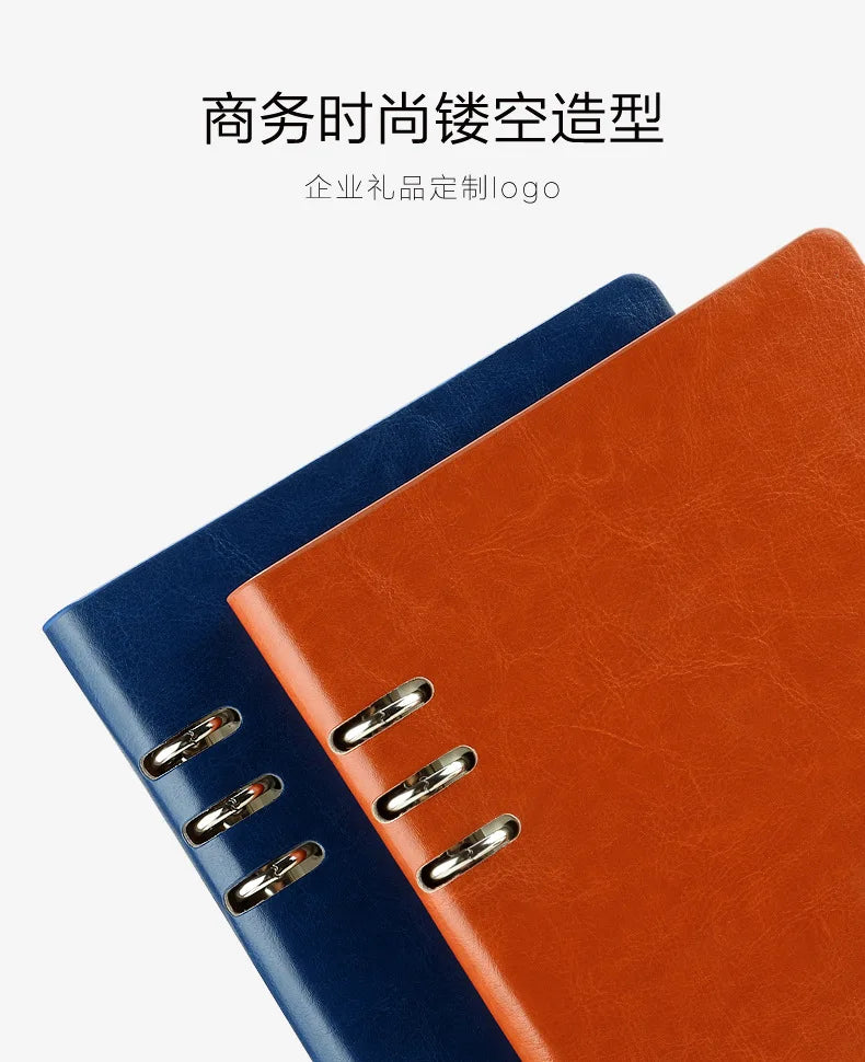 A5 Leather Loose-leaf Refill Notebook Cover Spiral Binder Planner Diary Replacement Cover Office School Supplies