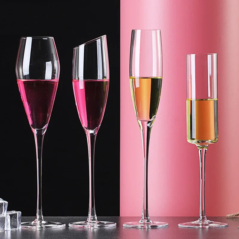 Crystal Goblet Champagne Glass Cup Creative Red Wine Sparkling Sweet Wine Glass Wedding Party Bar Home Drink Glass