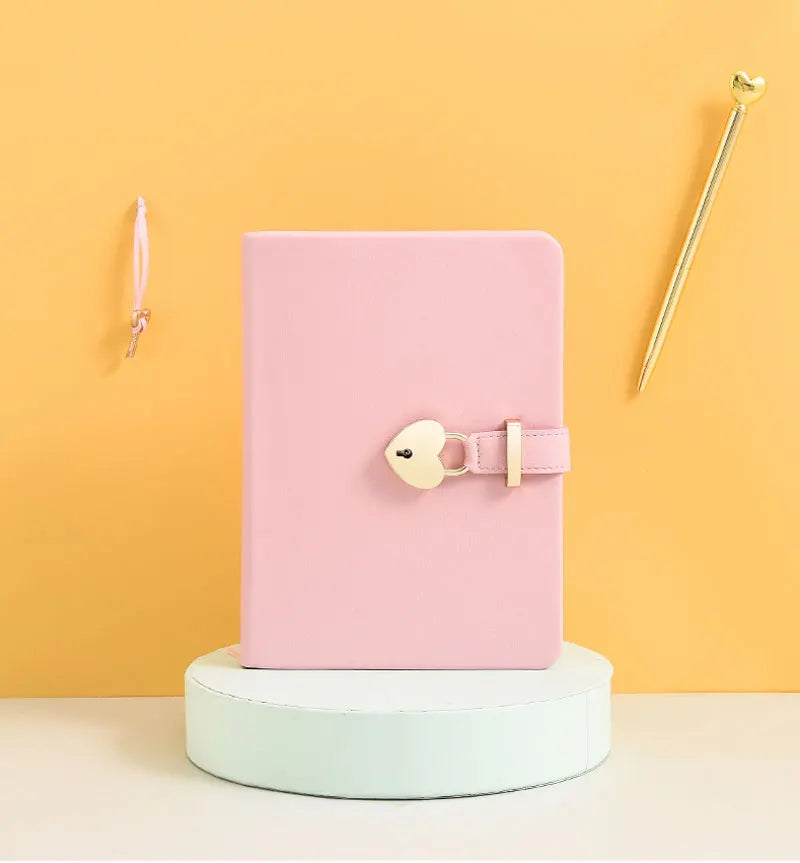 Secret Notebook Ruled Journal Lined Diary With Heart Lock Creative Gift
