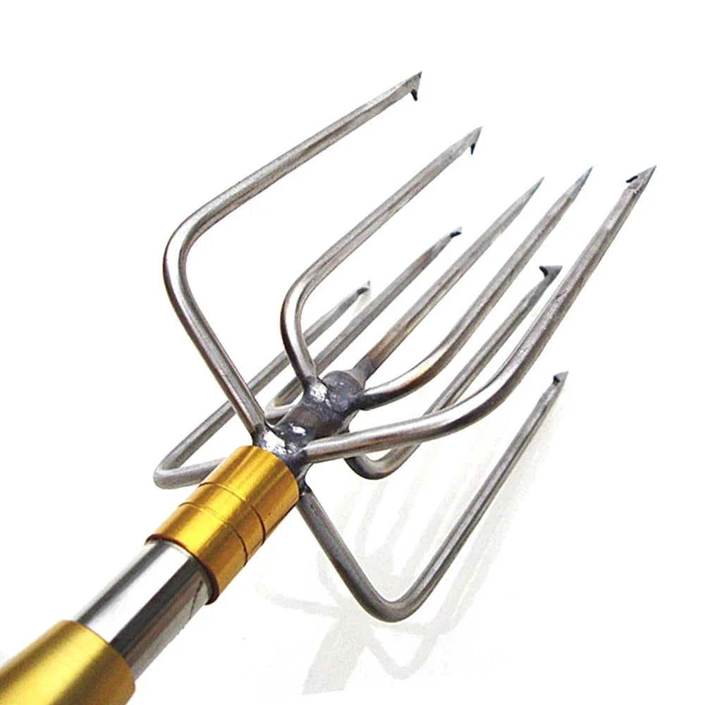 1 piece stainless steel 9 prongs 8mm thread fishing spear head for winter fishing Pike Eel