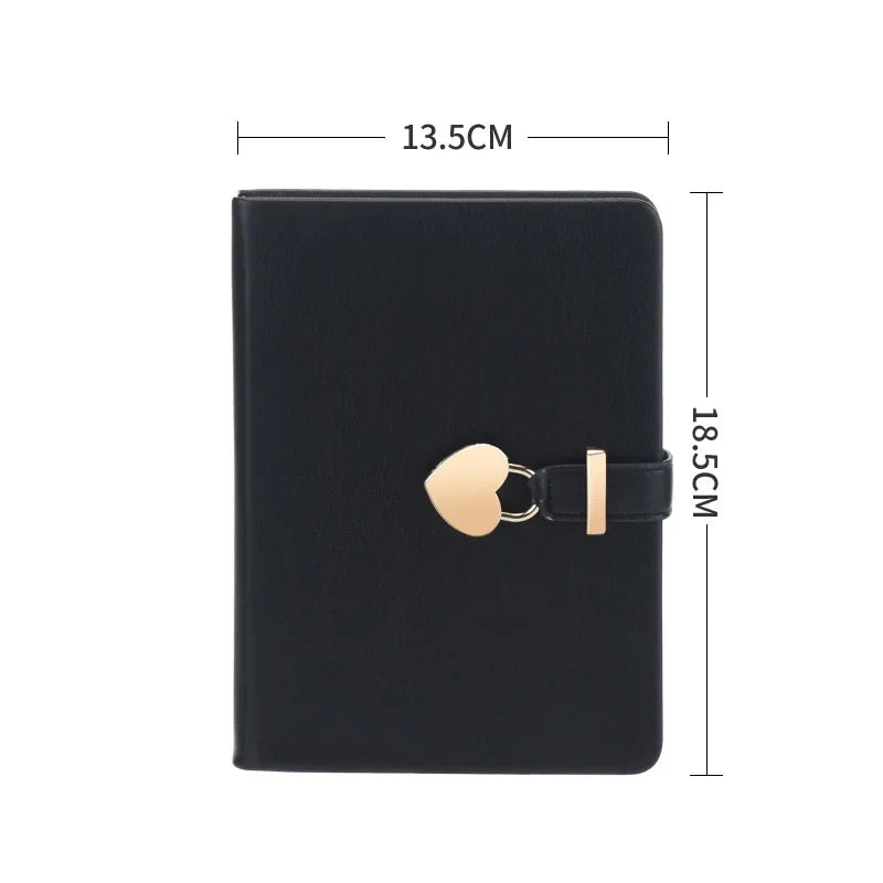Secret Notebook Ruled Journal Lined Diary With Heart Lock Creative Gift