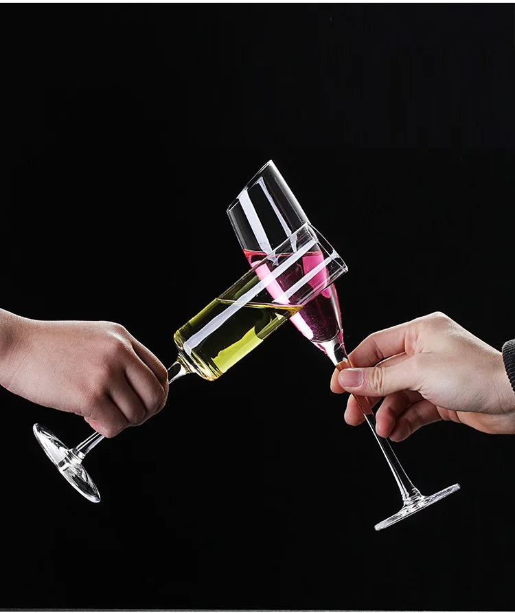 Crystal Goblet Champagne Glass Cup Creative Red Wine Sparkling Sweet Wine Glass Wedding Party Bar Home Drink Glass