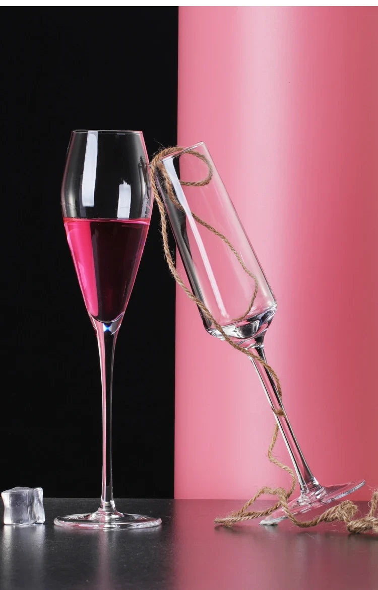 Crystal Goblet Champagne Glass Cup Creative Red Wine Sparkling Sweet Wine Glass Wedding Party Bar Home Drink Glass