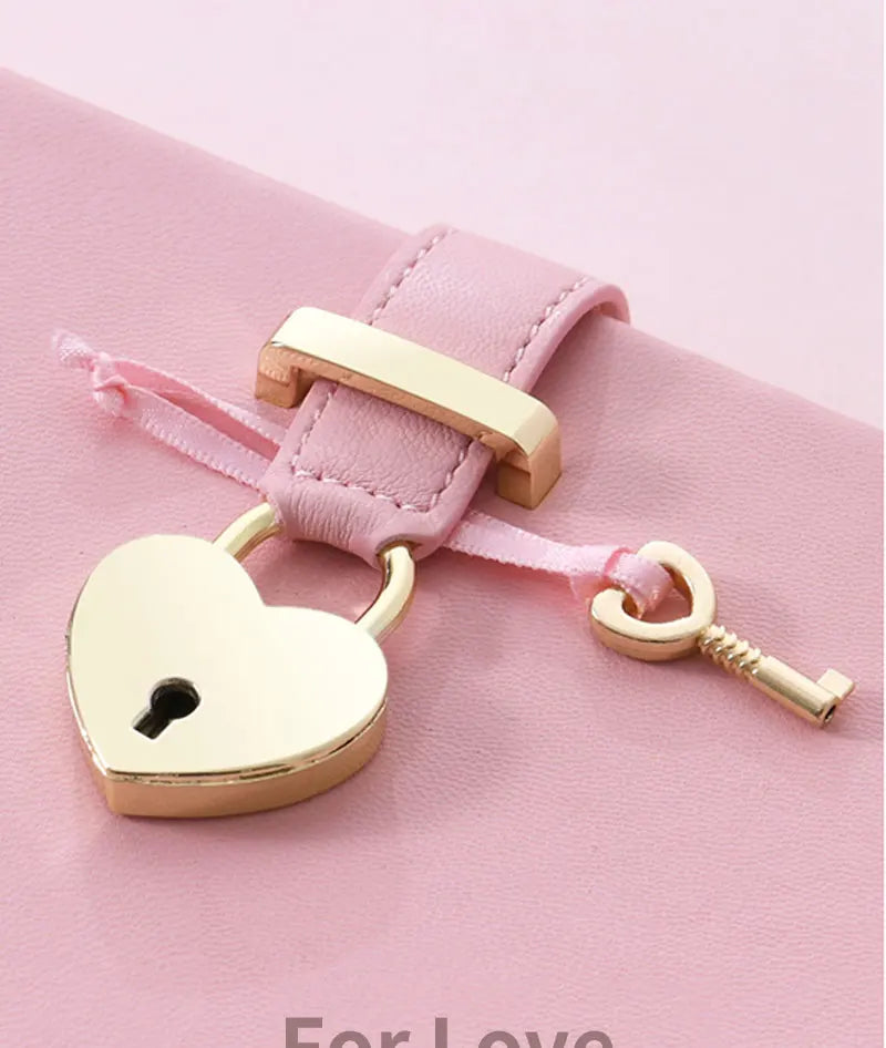 Secret Notebook Ruled Journal Lined Diary With Heart Lock Creative Gift