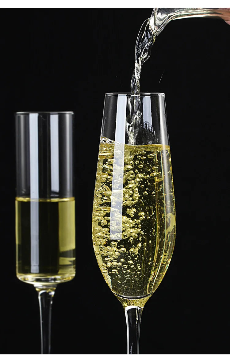 Crystal Goblet Champagne Glass Cup Creative Red Wine Sparkling Sweet Wine Glass Wedding Party Bar Home Drink Glass