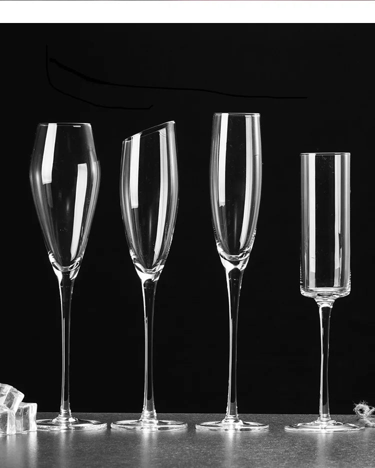 Crystal Goblet Champagne Glass Cup Creative Red Wine Sparkling Sweet Wine Glass Wedding Party Bar Home Drink Glass