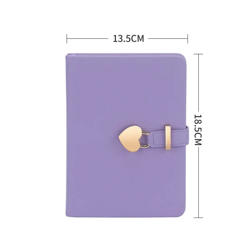 Secret Notebook Ruled Journal Lined Diary With Heart Lock Creative Gift