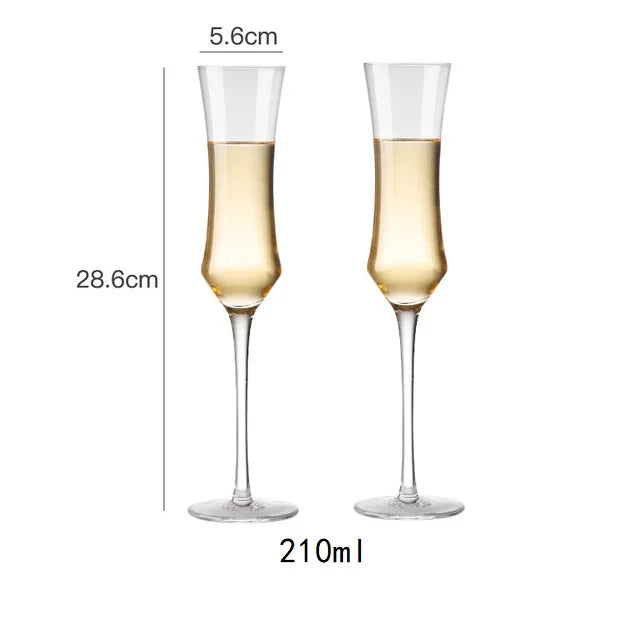 Crystal Goblet Champagne Glass Cup Creative Red Wine Sparkling Sweet Wine Glass Wedding Party Bar Home Drink Glass