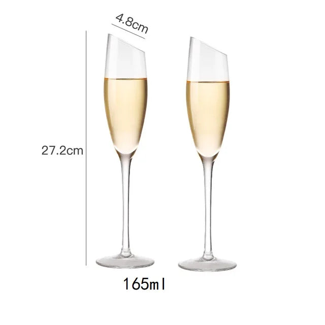 Crystal Goblet Champagne Glass Cup Creative Red Wine Sparkling Sweet Wine Glass Wedding Party Bar Home Drink Glass