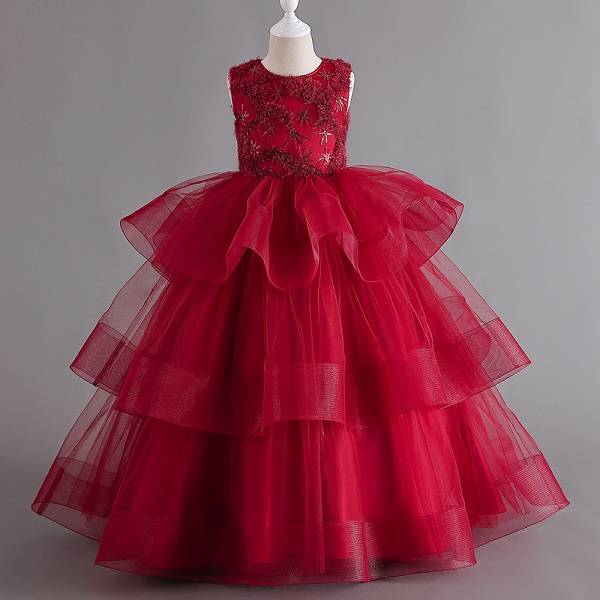 flower Girl Fluffy Gauze Cake Dress (Available)