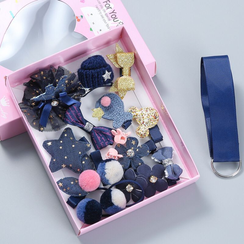 lovely Princess Kids Hair Clips 18pcs/set with gift box packaging (Available)