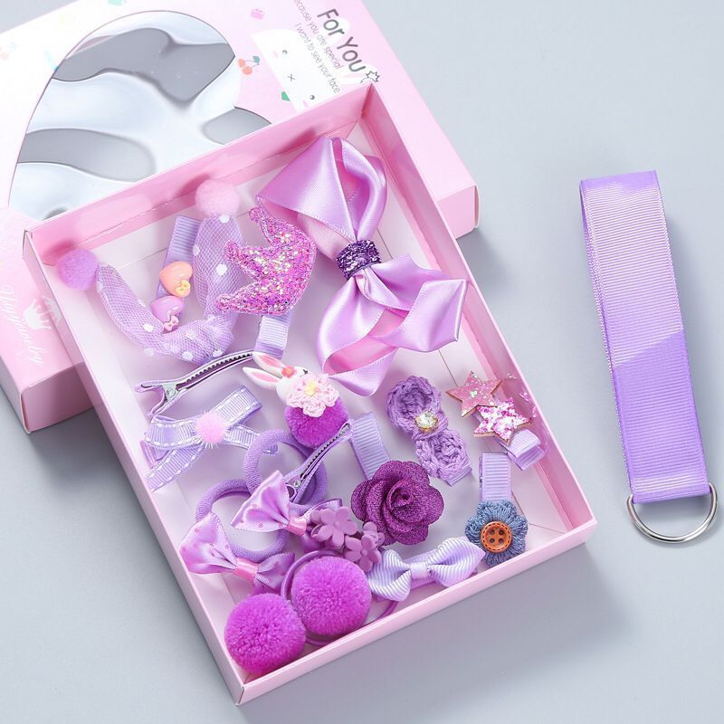 lovely Princess Kids Hair Clips 18pcs/set with gift box packaging (Available)