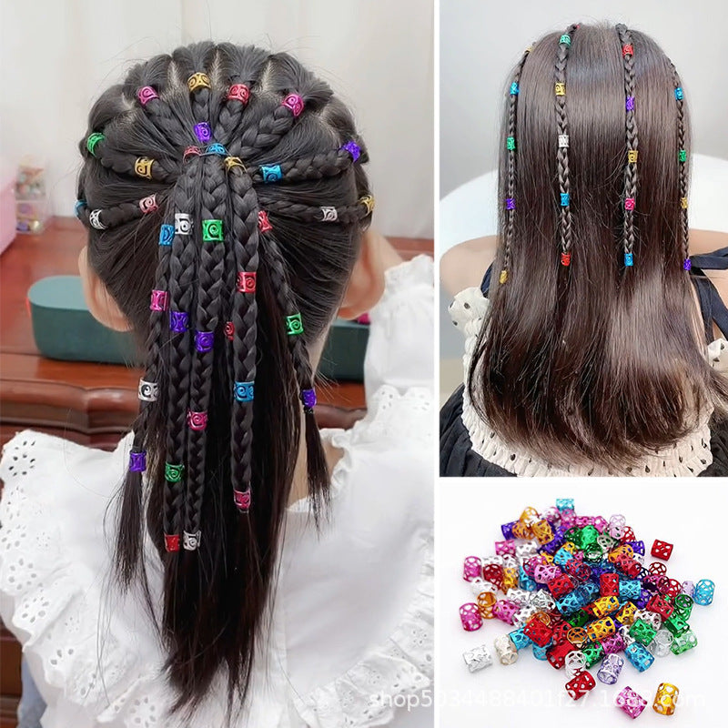 Hair buckle dreadlocks Microfiber buckle girl sweet cool trendy hip-hop punk hair accessories ring (Available)