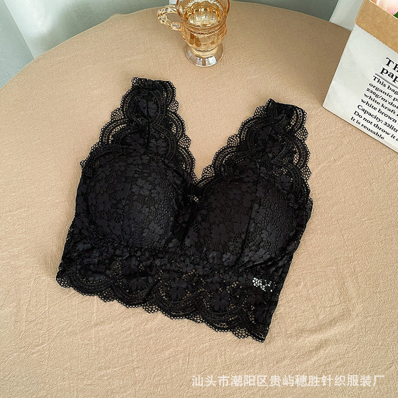 Lace Sexy Bras For Women Tube Top Gathering Bra (Available)