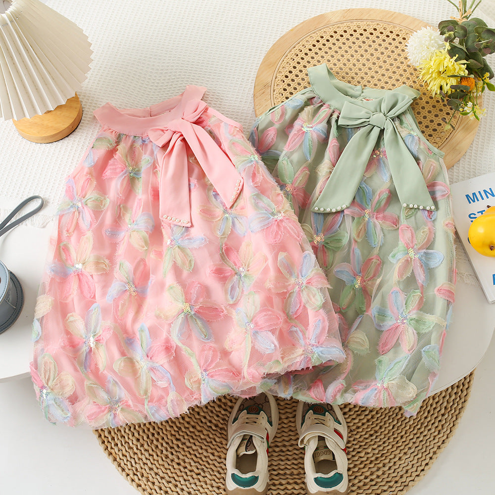 Baby girl bow princess dress (Available)