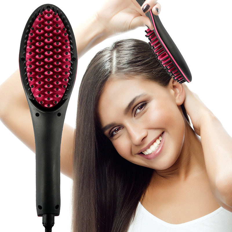 Electric hair straightener comb Bangladesh LED display wet dry hair styling brush anti frizz