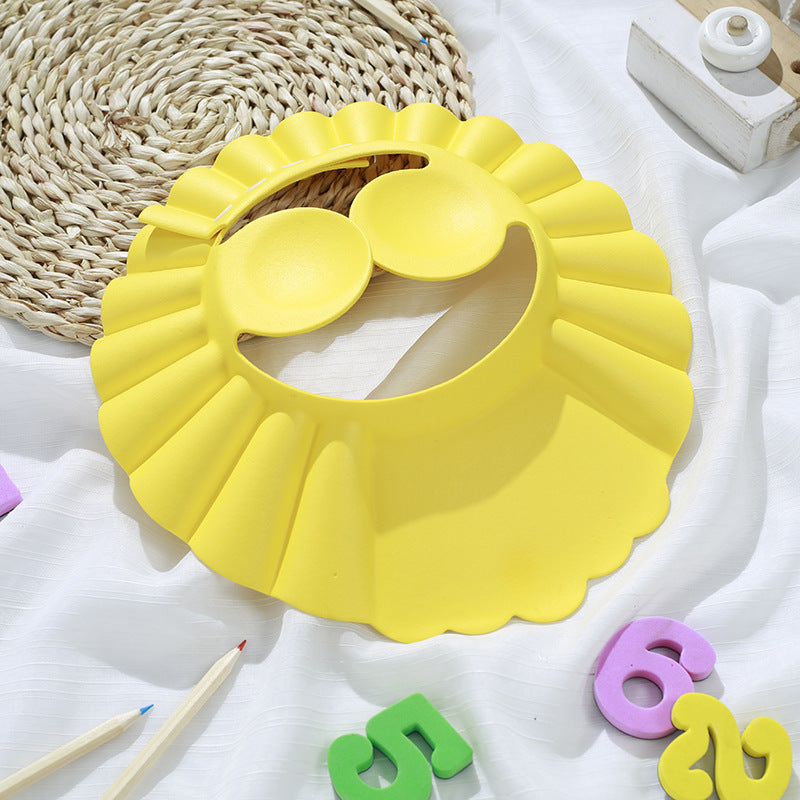 Baby shampoo cap Bangladesh waterproof adjustable bath visor cap for kids hair washing protection