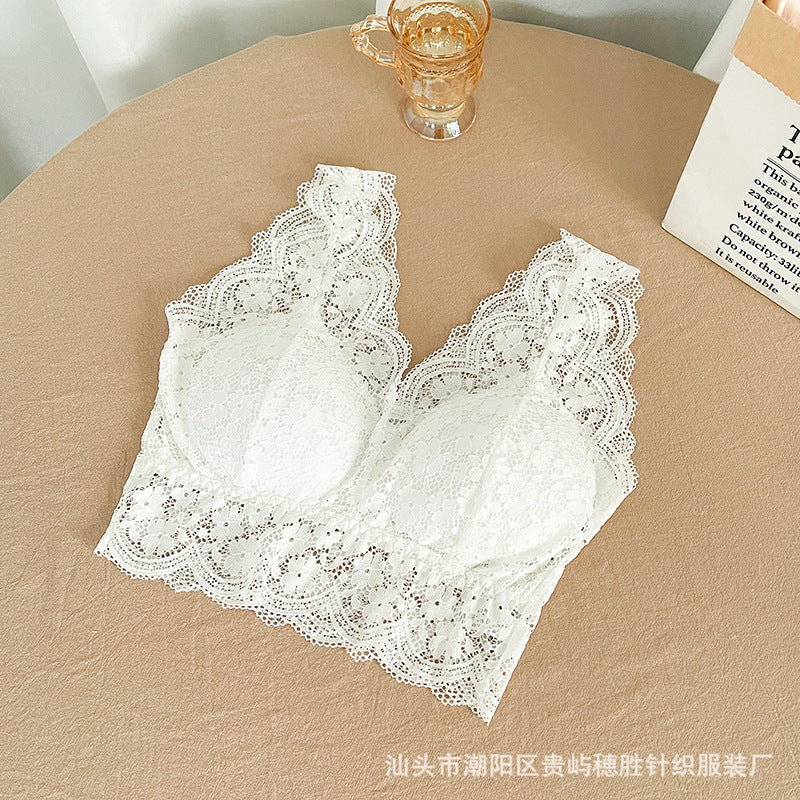 Lace Sexy Bras For Women Tube Top Gathering Bra (Available)