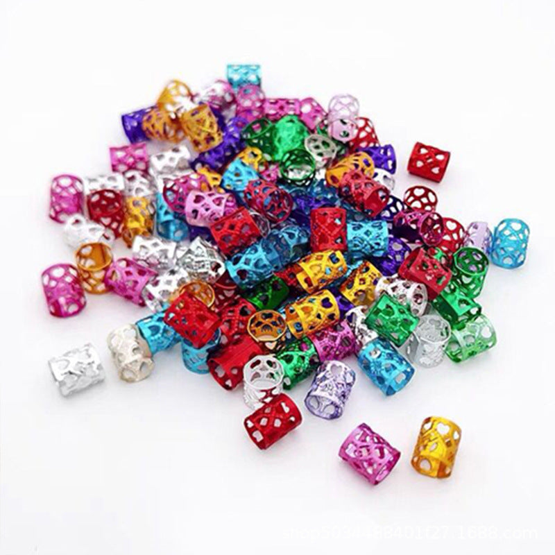 Hair buckle dreadlocks Microfiber buckle girl sweet cool trendy hip-hop punk hair accessories ring (Available)