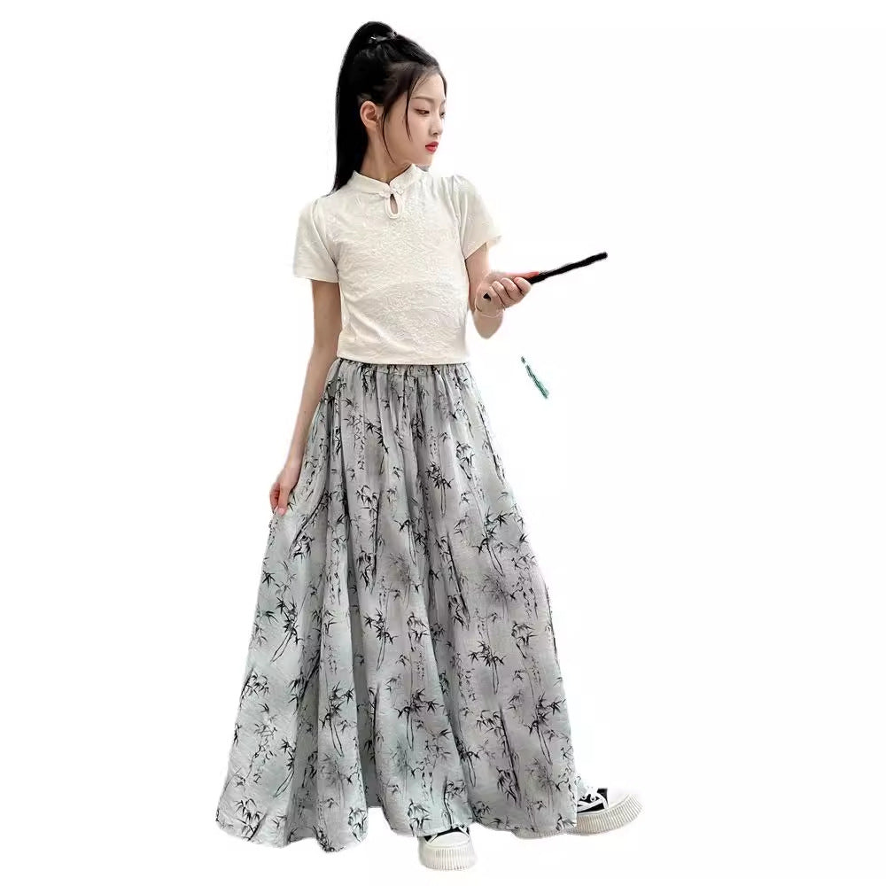 new style girl's suit summer clothes