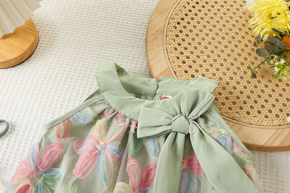 Baby girl bow princess dress (Available)