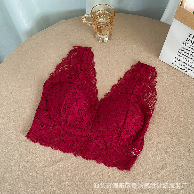 Lace Sexy Bras For Women Tube Top Gathering Bra (Available)