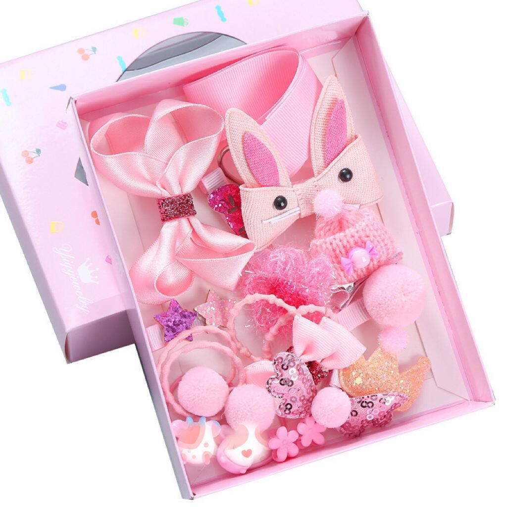 lovely Princess Kids Hair Clips 18pcs/set with gift box packaging (Available)