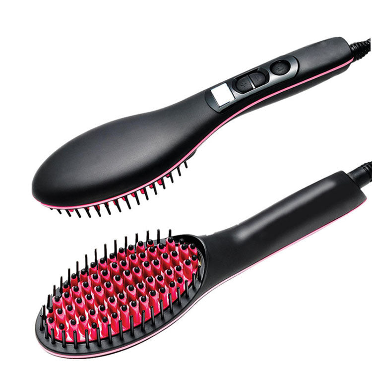 Electric hair straightener comb Bangladesh LED display wet dry hair styling brush anti frizz