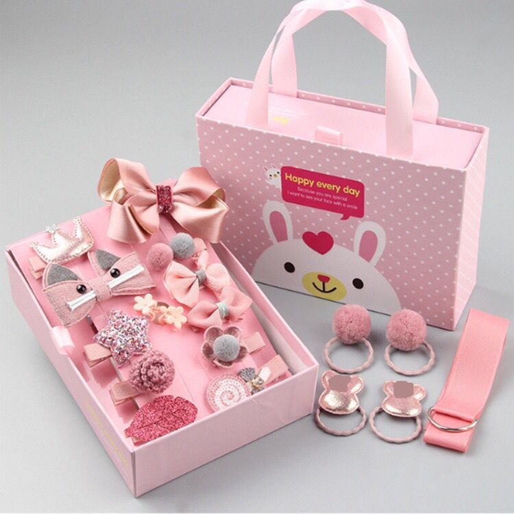 lovely Princess Kids Hair Clips 18pcs/set with gift box packaging (Available)