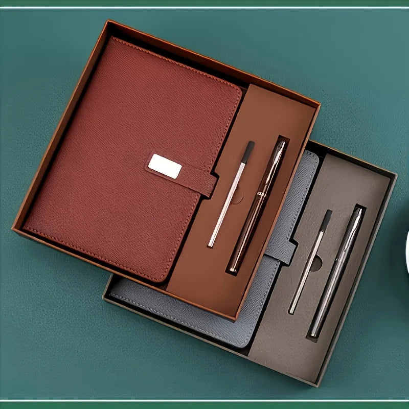 Engraved Name A5 Notebook Set, Magnetic Closure, 200 Pages, Pen & Pencil - Ideal for Business Graduation Teacher Office Gifts