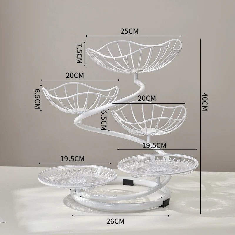 Modern mat Fruit Tray Luxury Light Home Living Room Candy Basket Tea Table Snas Metal Material Nordic Sle