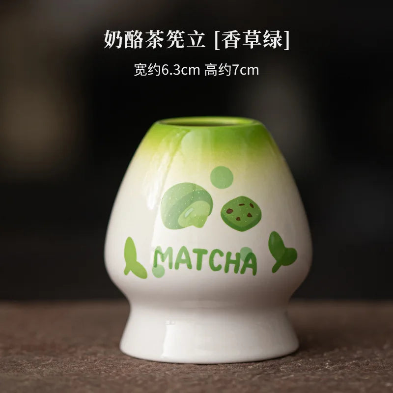 Japanese Tea Whisk Holder Matcha Ceremony Matcha Whisk Container Green Tea Chasen Holder Stand Bowl Teahouse Teaware Supplies