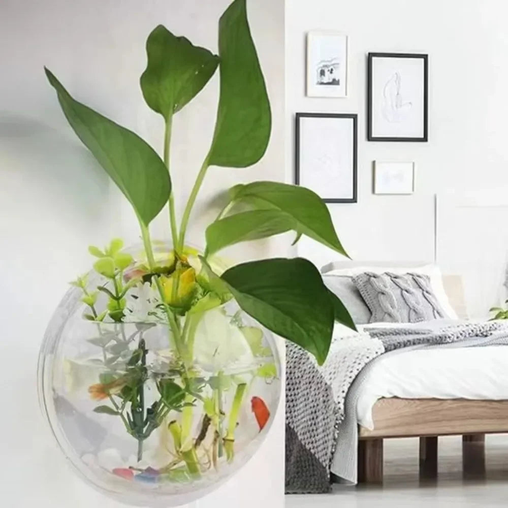 Acrylic Fish Bowl Wall Hanging Aquarium Tank Aquatic Pet Supplies Pet Products Wall Mount Fish Tank for Betta&Display fish