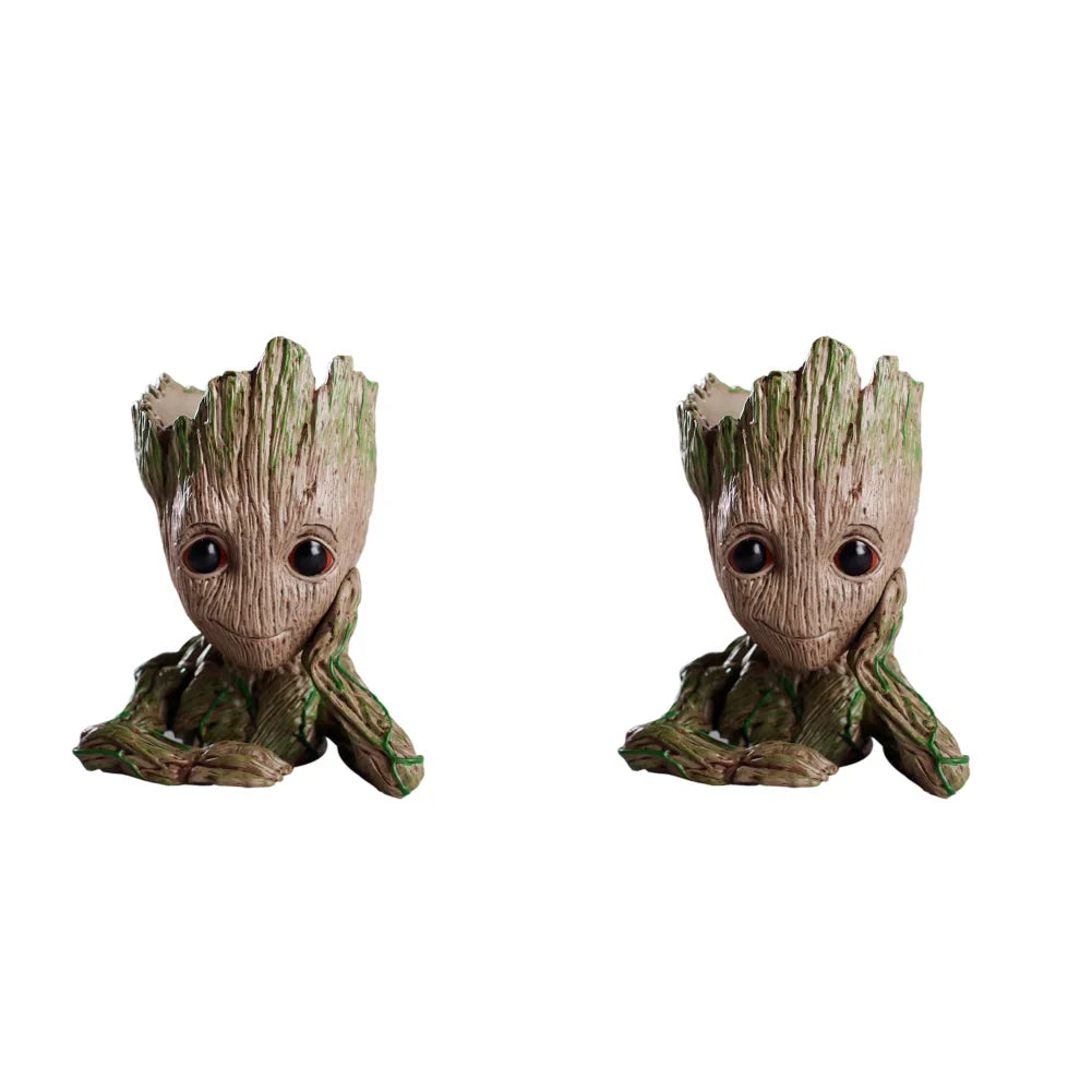 Home Decoration Crafts Flower Pot Miniature Model Office Desktop Display Cartoon Figurines Handicrafts Decor Tree Man Ornament