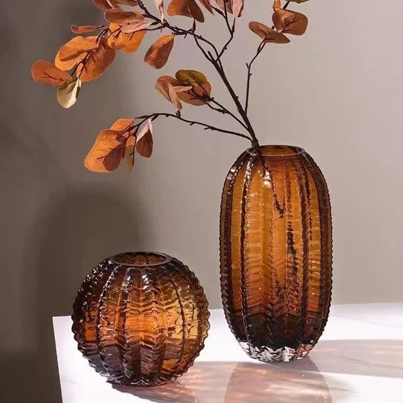 Creative Cactus Glass Vase Desktop Creative Flower Utensils Hydroponic Vase Dried Flower Vase Living Room Aesthetic Decoration