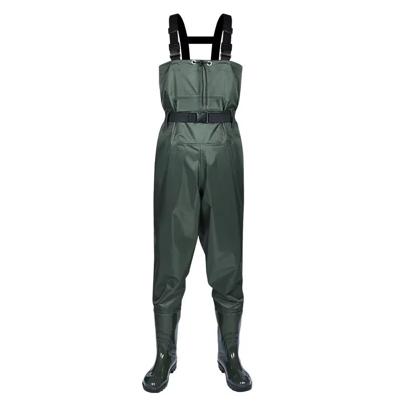 Fishing Wader Pants Overalls With Boots Set Adult Men Women Chest-Lenght Hunting Rice Transplanting Waterproof Trousers Suit