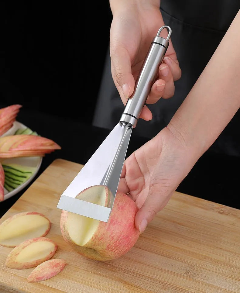Stainless Steel Triangle Fruit Carving Knife Fruit Platter Artifact Triangle Vegetable Knife Non-slip Carving Blade Kitchen Tool