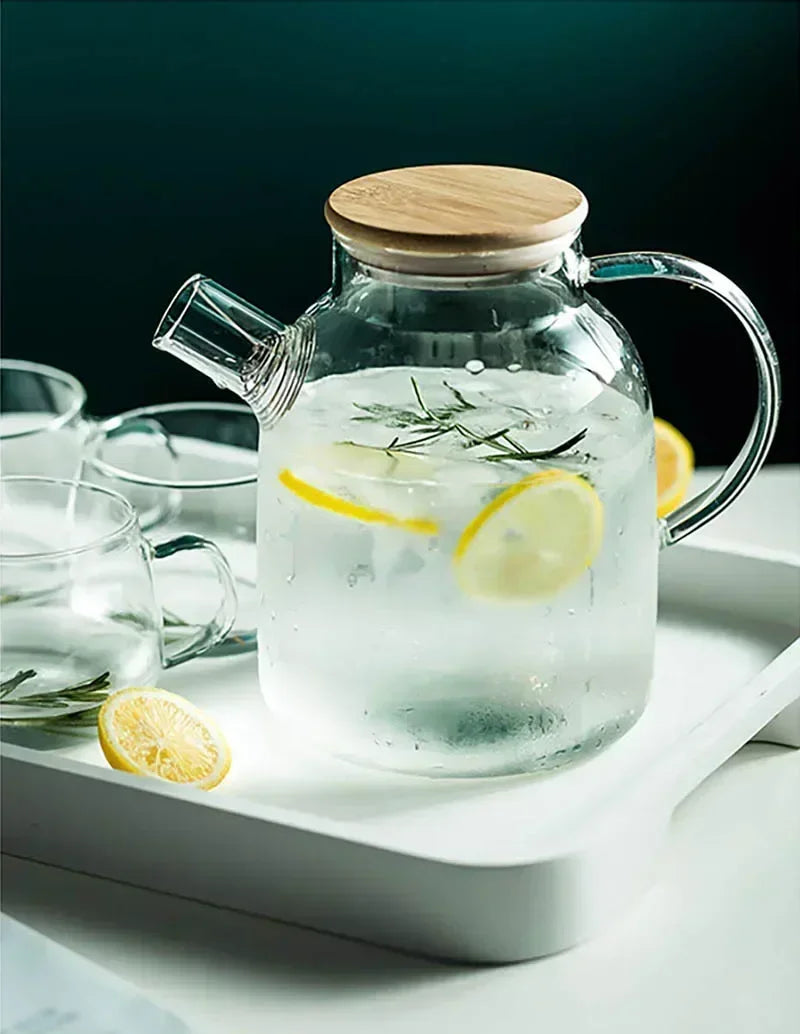 Borosilicate Glass Teapot Heat-Resistant Large Clear Tea Pot  Flower Tea Set Puer Kettle Cup Office Home Tool