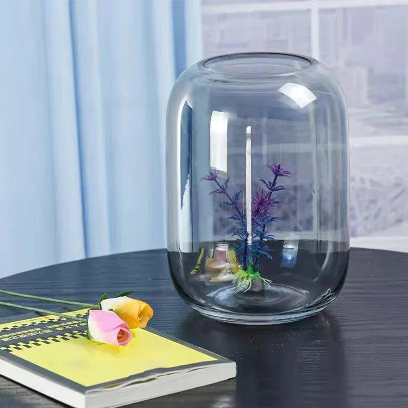 Glass fish tank, decorative vase, home, restaurant, commercial center, office desktop display for viewing