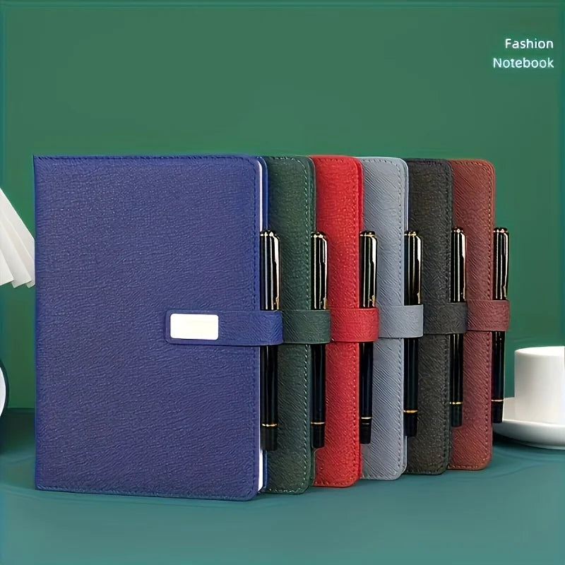 Engraved Name A5 Notebook Set, Magnetic Closure, 200 Pages, Pen & Pencil - Ideal for Business Graduation Teacher Office Gifts