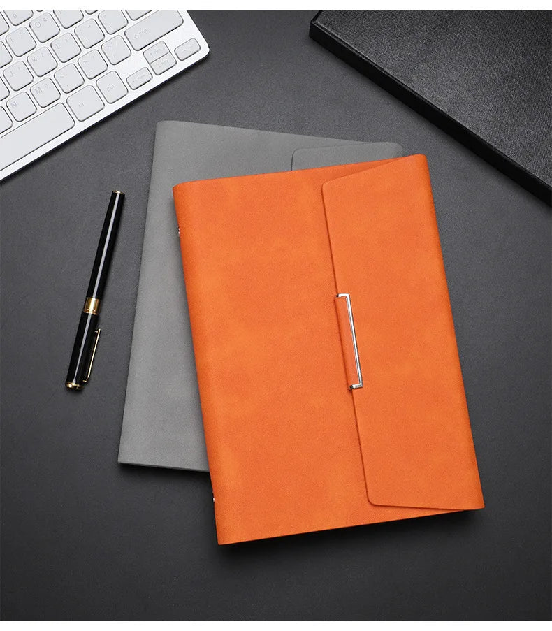 Tri-fold A5 Loose-leaf Notebook Business Meeting Office Record Book Cover Notebook