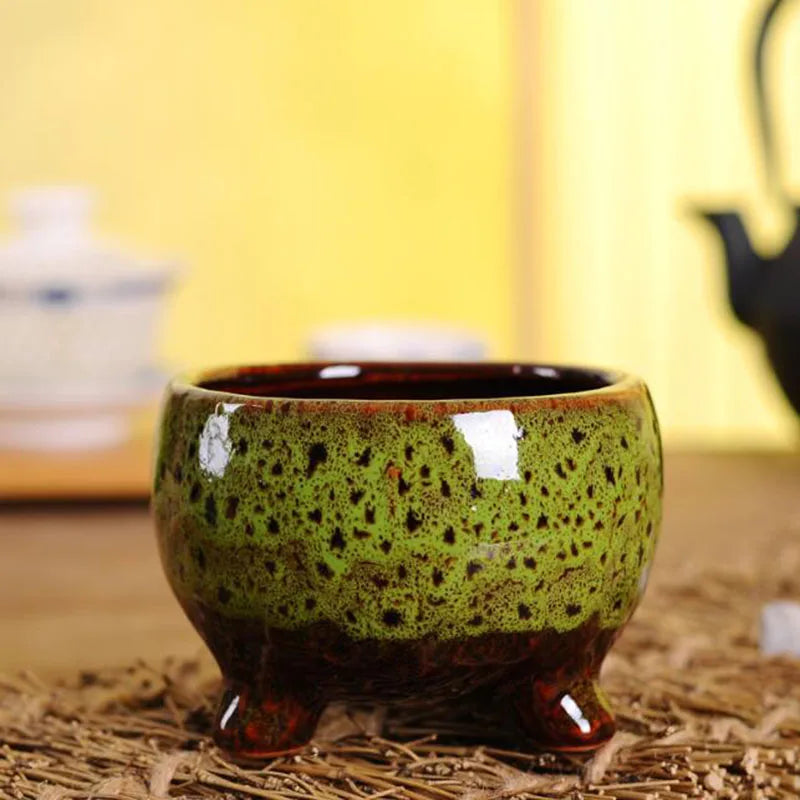 Ceramic Kiln Transmutation Plant Pot Flowerpot Bonsai Vase Planter Handmade Crafts Home Garden Decor