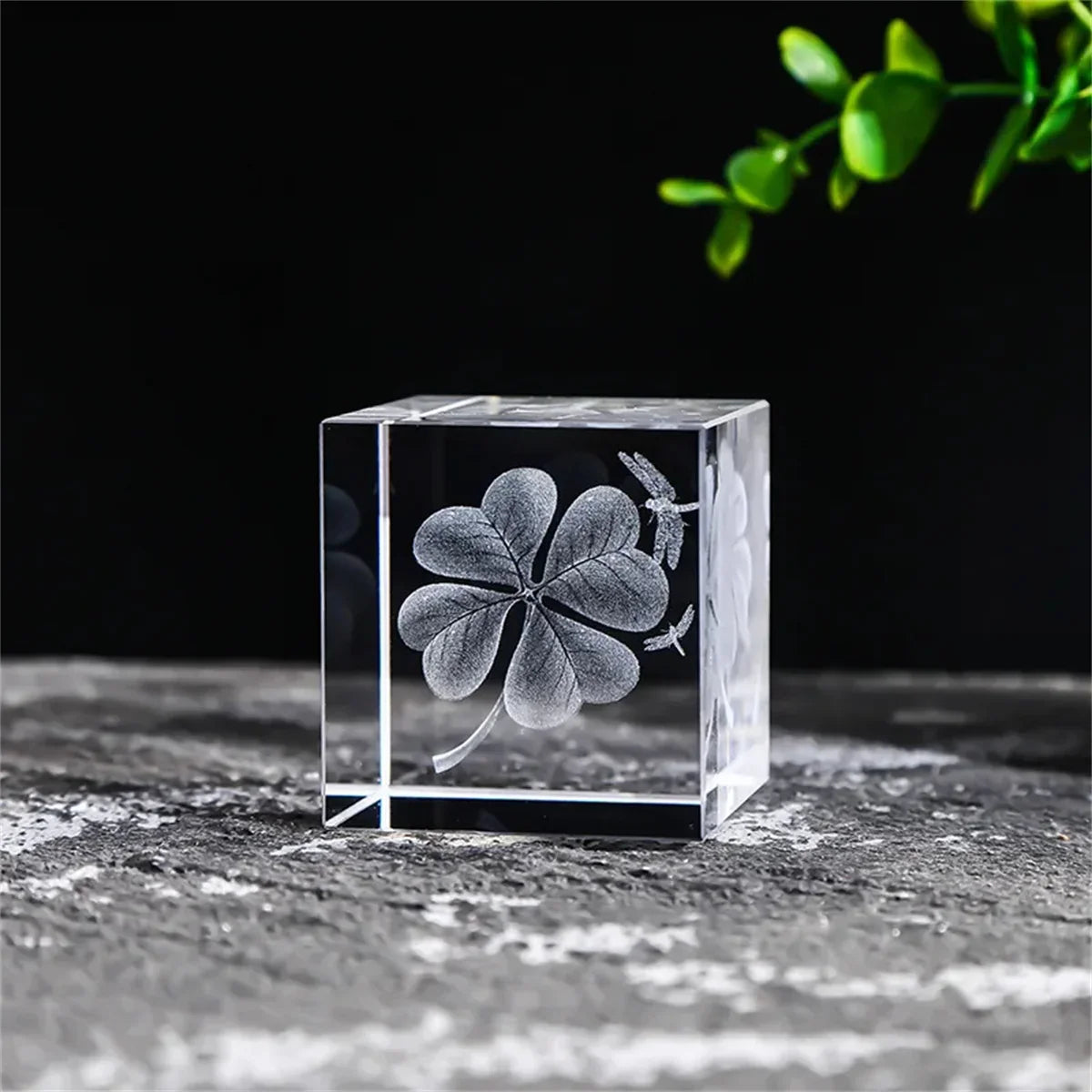 Rain Clouds Raindrop Cloud Square Crystal Ornaments Heart Shape Home Office Decor Birthday Valentine's Day Gifts