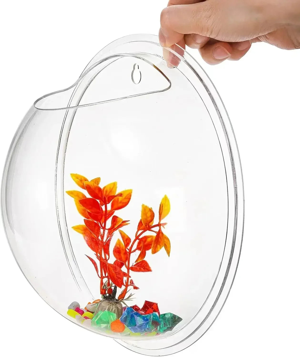 Acrylic Fish Bowl Wall Hanging Aquarium Tank Aquatic Pet Supplies Pet Products Wall Mount Fish Tank for Betta&Display fish