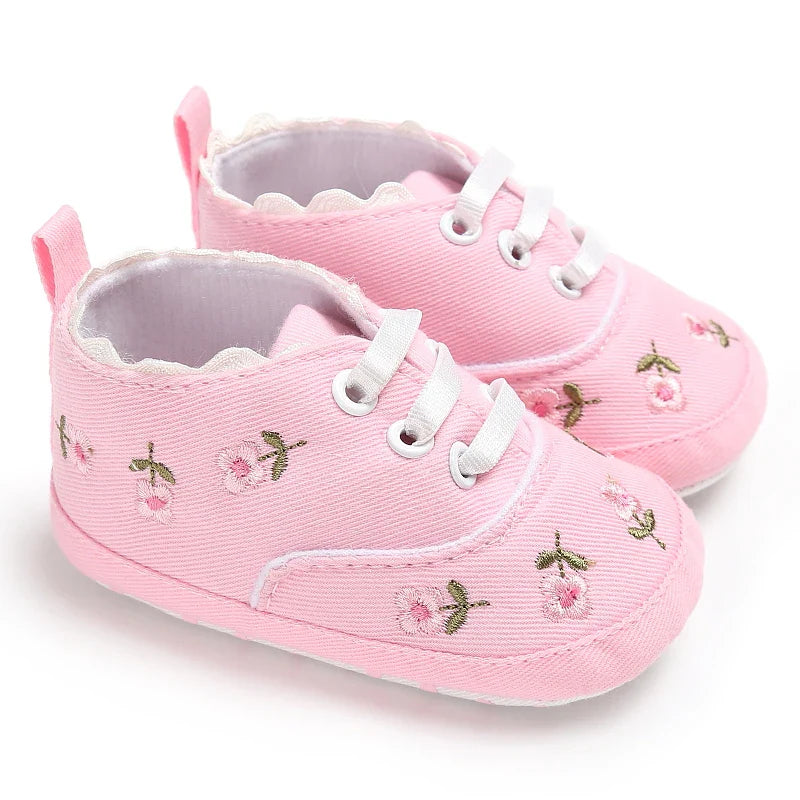 Spring and Autumn Women's Baby Casual Sports Shoes Soft Sole Anti slip Indoor and Outdoor Walking Shoes First Step Walking Shoes