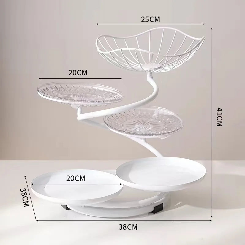 Modern mat Fruit Tray Luxury Light Home Living Room Candy Basket Tea Table Snas Metal Material Nordic Sle