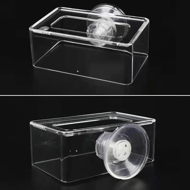 Fish Feeding Aquarium Feeding Ring Fish Tank Station Floating Food Tray Feeder Aquarium Accessory with Strong Suction Cups