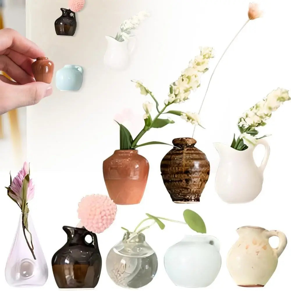 Simulation Mini Vase Fridge Magnets Whiteboard Decoration Durable Vase Magnets for Fridge Home Decor Creative